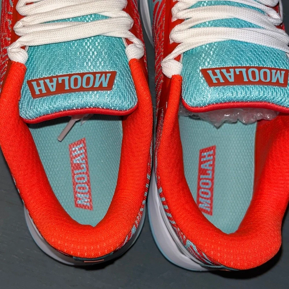 Moolah Kicks Neovolt Low Women’s Basketball Sneakers Size 7.5 Aqua Red NIB
